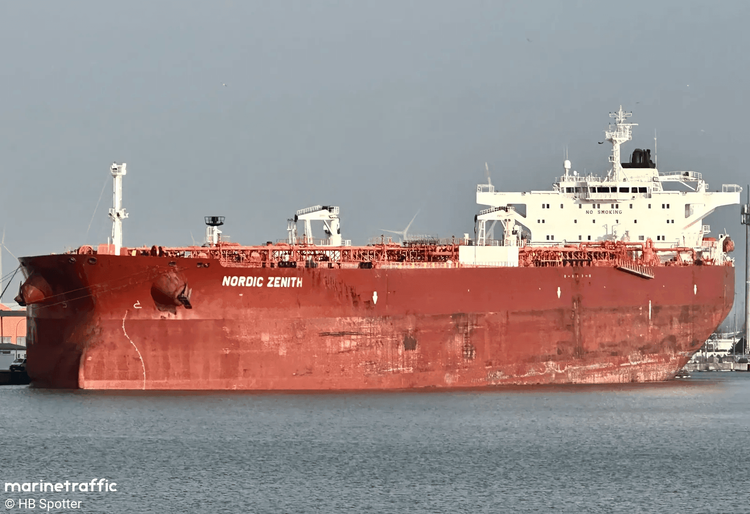 Imagen de portada - Petrolero Nordic Zenith atacado por drones en el Mar Negro
