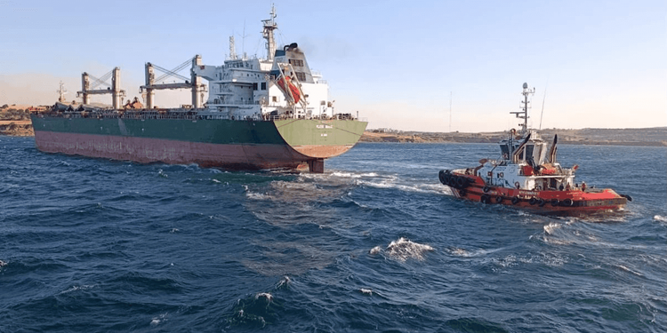 Imagen de portada - Pilatus Marine reflotado tras encallar en el estrecho de Çanakkale