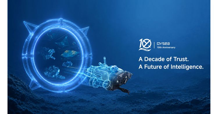 Imagen de portada - QYSEA celebra su décimo aniversario con una estrategia para sistemas de robótica submarina inteligente