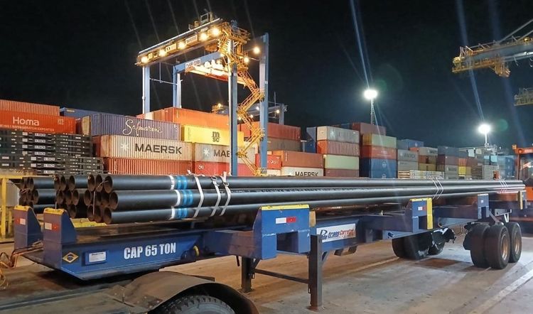Imagen de portada - Sepetiba Tecon Terminal Mobilizes 2,600 Tons of Steel Pipes to Houston
