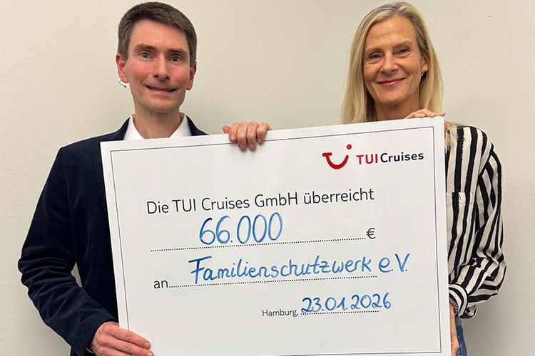 Imagen de portada - TUI Cruises Renueva su Apoyo a Familienschutzwerk eV con 66.000 € Recaudados