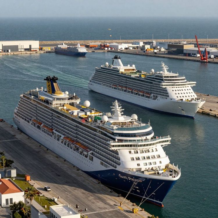 Imagen de portada - The Port of Santander Again Receives Simultaneous Visit of Two Cruise Ships Today