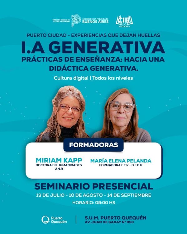 Puerto Quequén será escenario de un seminario sobre Inteligencia Artificial aplicada a la educación