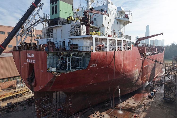 TANDANOR completó la reparación integral del petrolero Helios tras una compleja intervención técnica