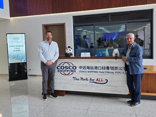 CAMAE y representantes de navieras latinoamericanas realizan visita protocolaria al Puerto de Chancay