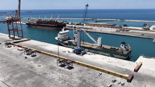 La primera grúa móvil portuaria llega al puerto de Tartous como parte del plan de modernización de DP World de US$800 millones