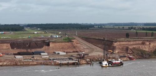 Terminal Timbúes avanza en construcción de muelle multipropósito en Santa Fe